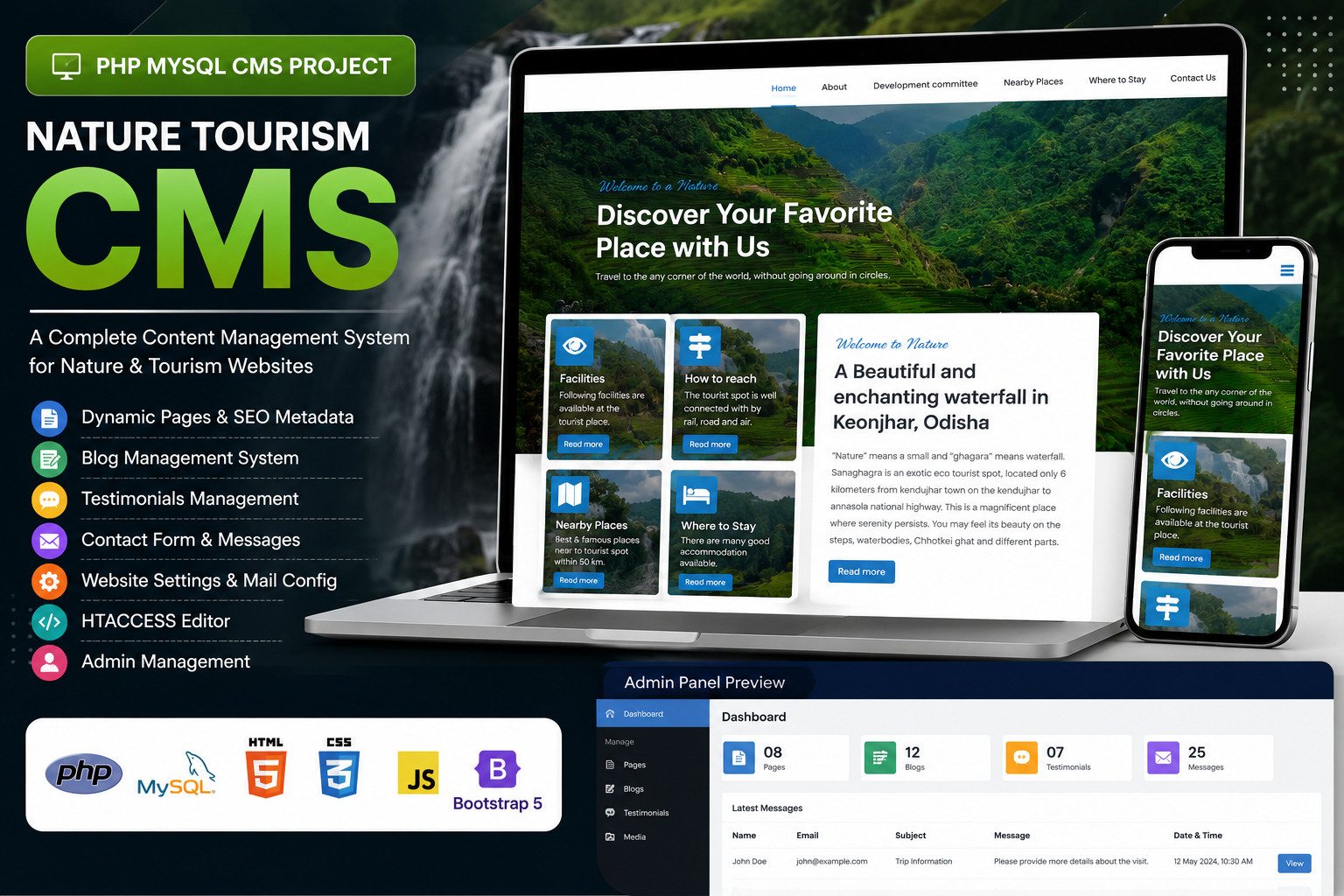Nature & Tourism Portal – Explore Waterfalls, Scenic Beauty & Visitor Information